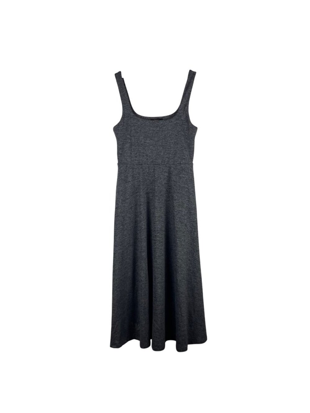 Quince Women’s Flowknit Breeze Fit & Flare Dress A-Line Medium Gray Midi